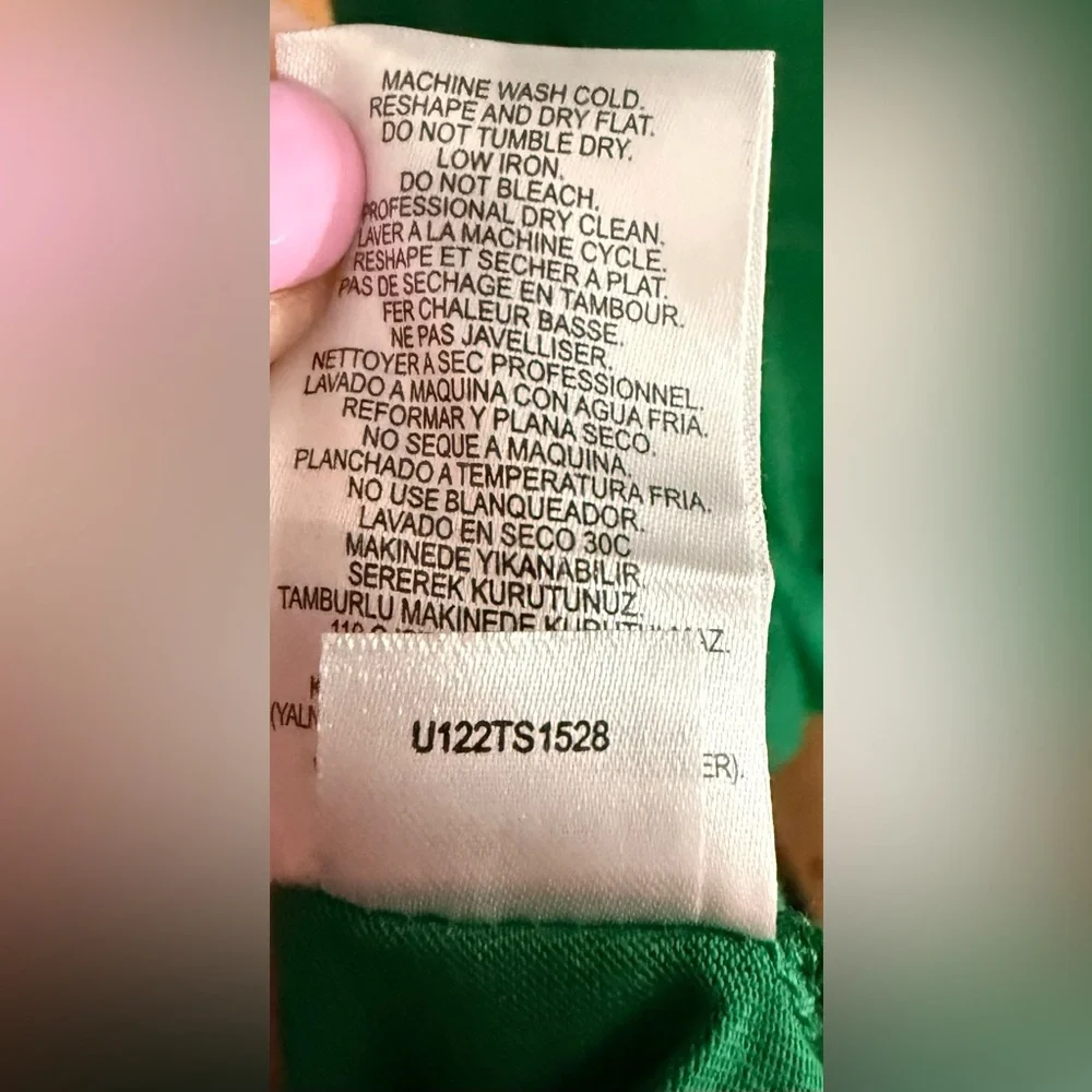 Amazing Green Tibi Sleeveless 100% Peruvian Cotton T-Shirt Dress! Sz 8. - Picture 10 of 10